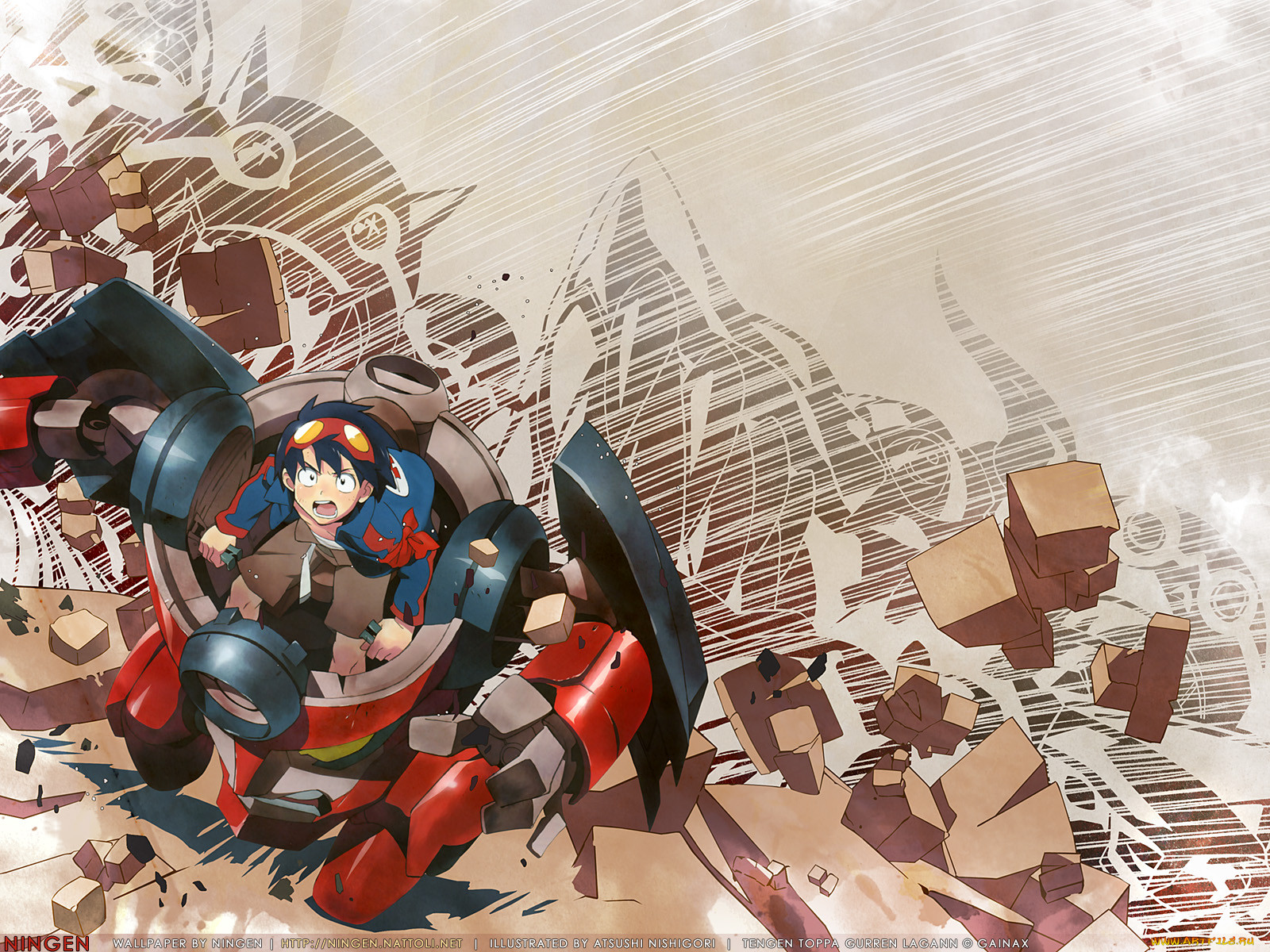 , tengen, toppa, gurren, lagann, simon